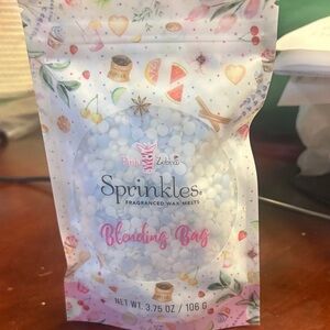 Pink Zebra Sprinkles Blending Bag with Floral Accents